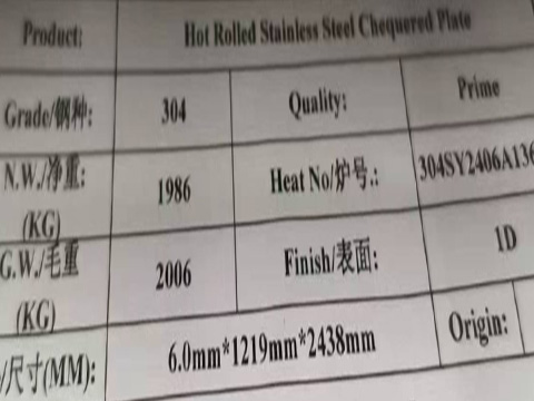 Stainless Steel Checker Plate Supplier